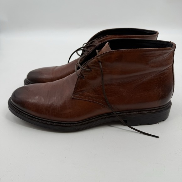 To Boot New York Adam Derrick Brown Leather Ankle Boots Lace Up Mens Size 13‎